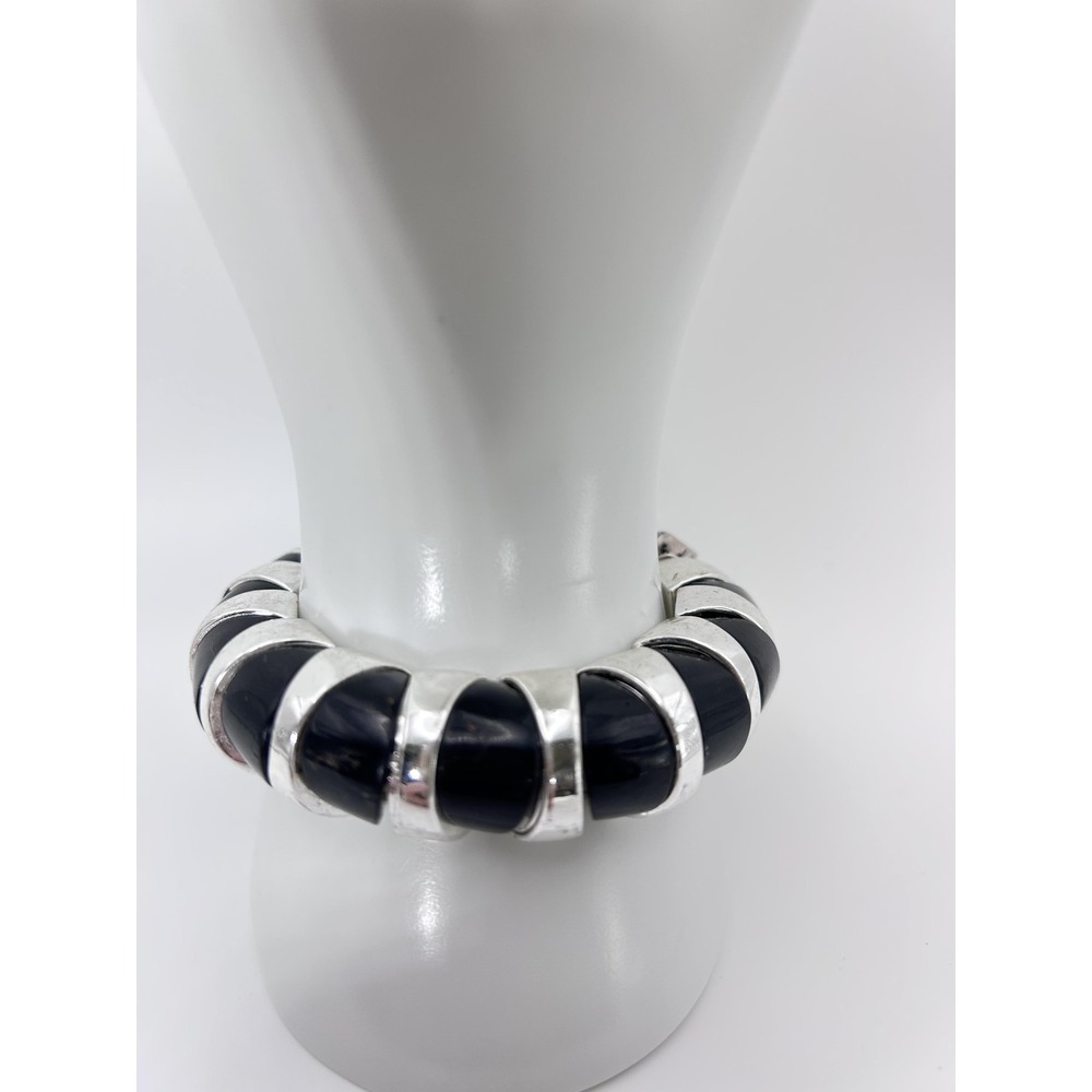 Marie by Giftcraft Black Silver Bracelet Marie Lifestyle Collection 7"